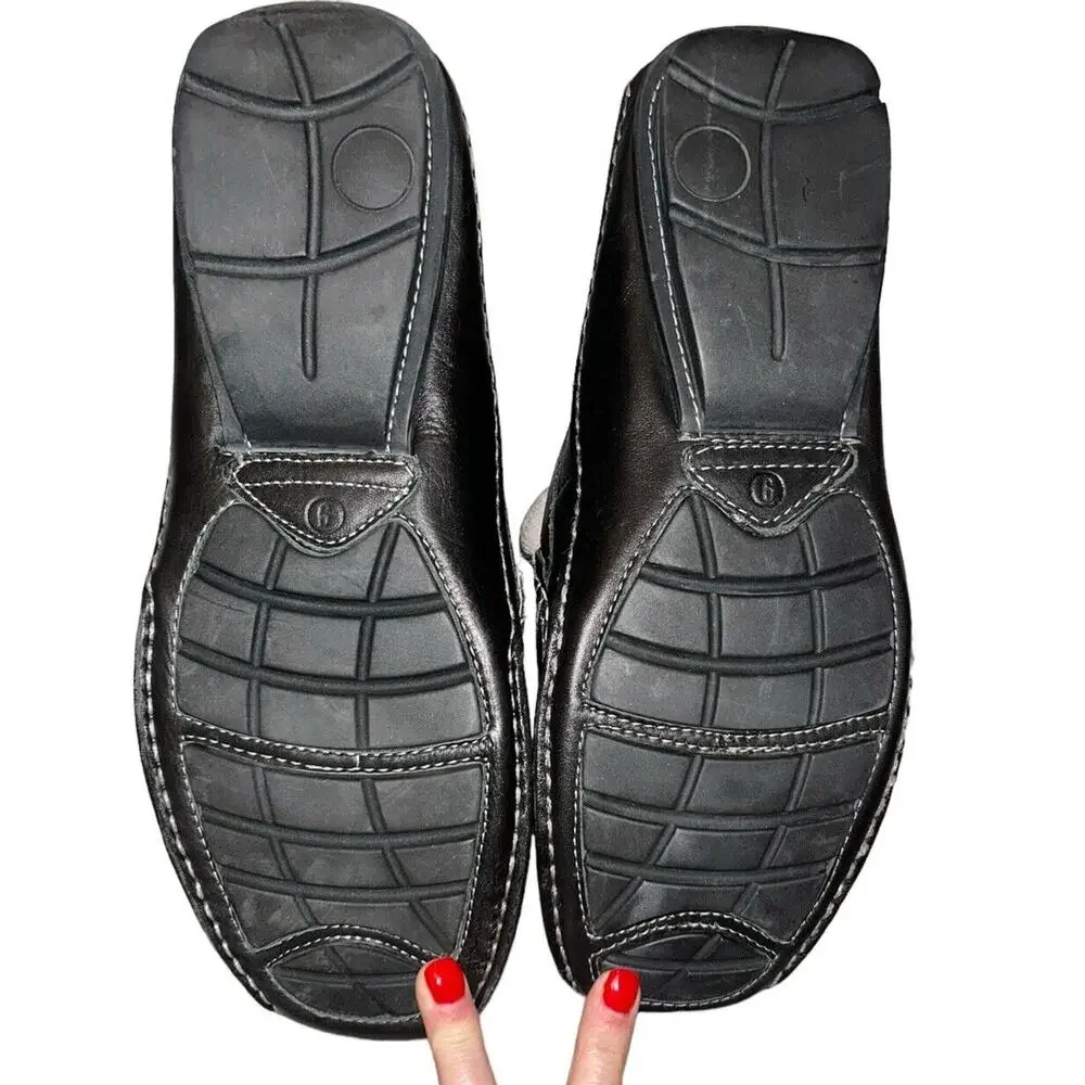 Franco‎ Fortini Max Men's Leather Slip On Black Shoes US Size 9 (310084)